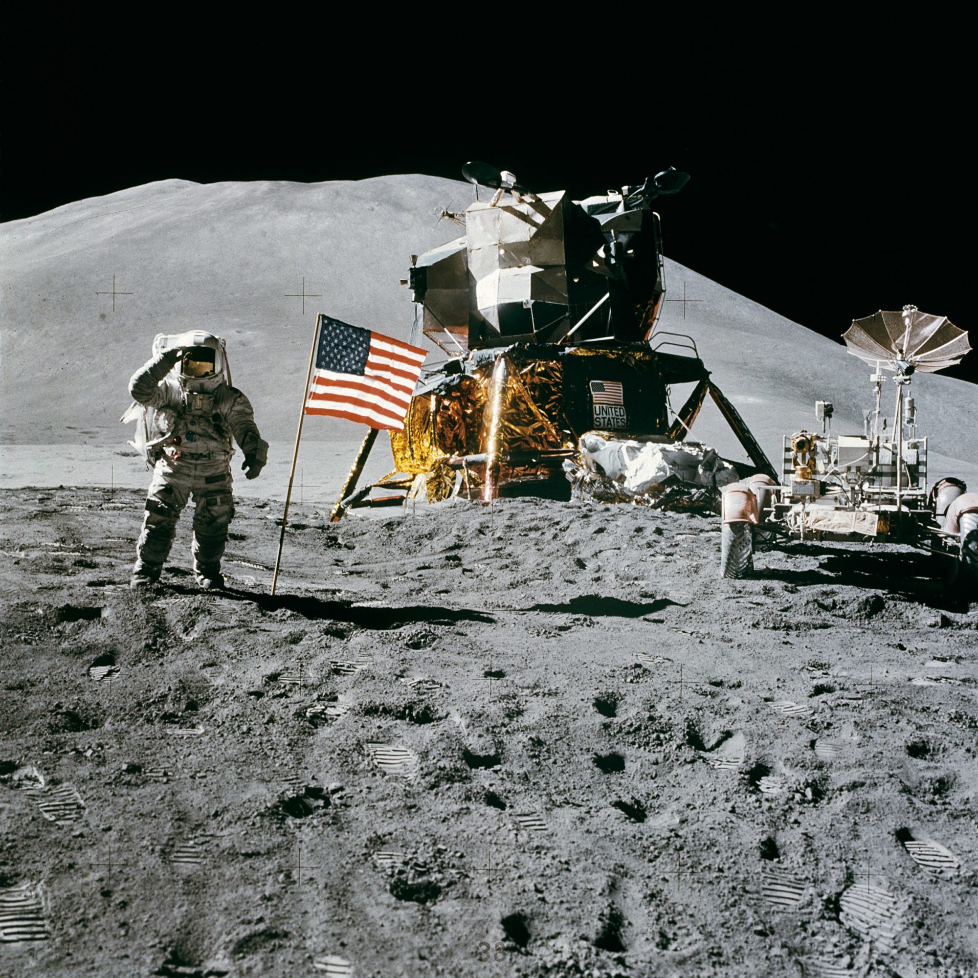 13 Apollo 15 Flag Rover LM Irwin 1