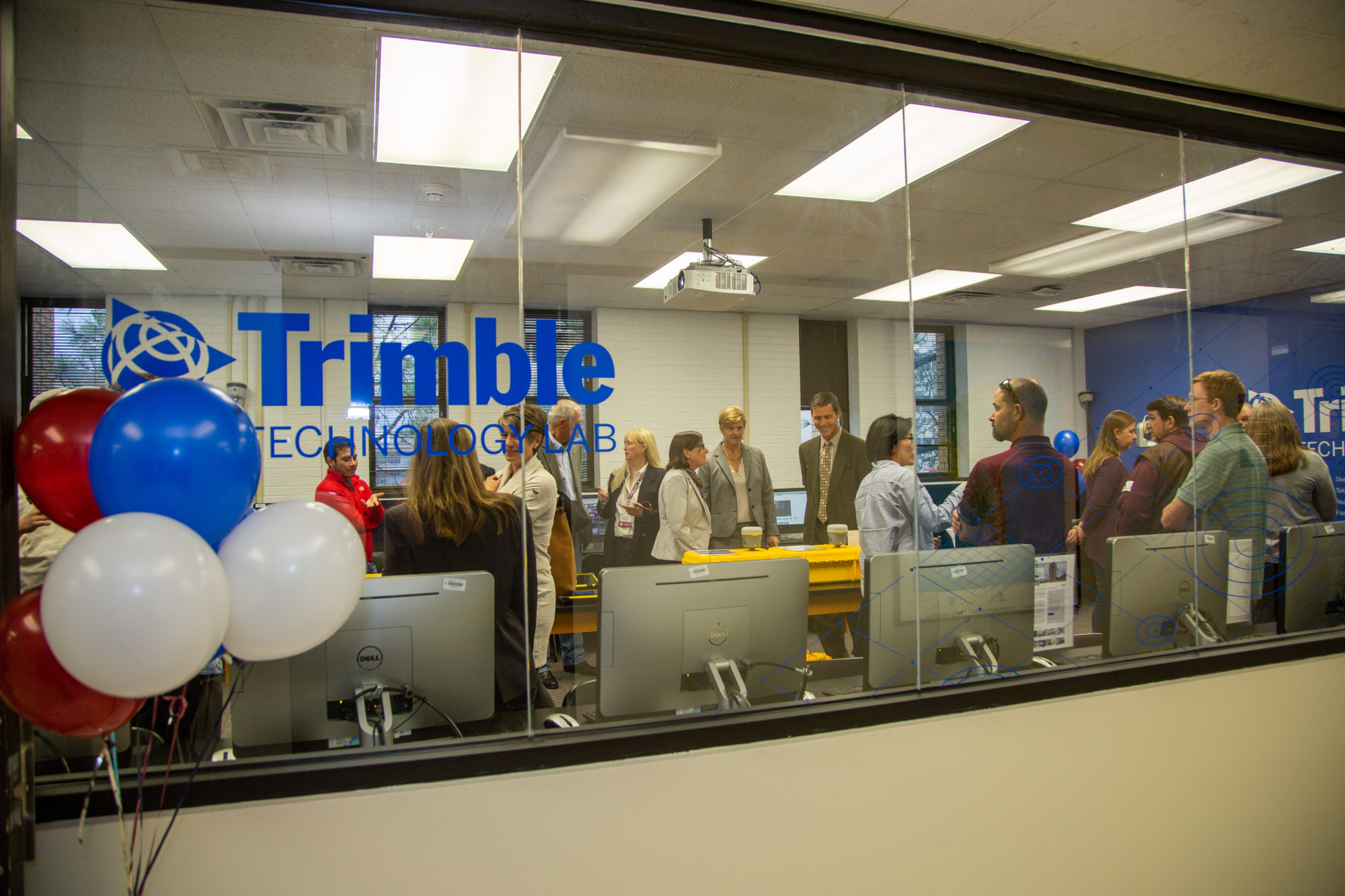 Trimble Technology Lab Texas AM Window