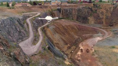 The MdLiDAR3000DL AaS Flying Over The Great Pit In Falun Sweden 400x225