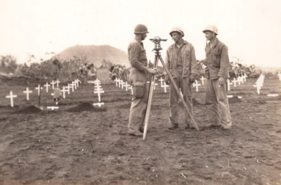 Surveyor At Iwo Jima 5th Division Cemetery