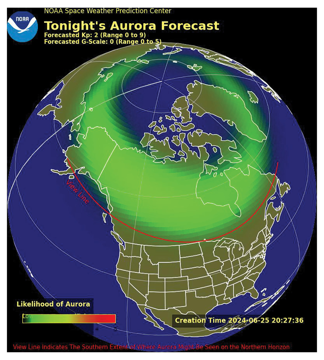 Tonights Static Viewline Forecast