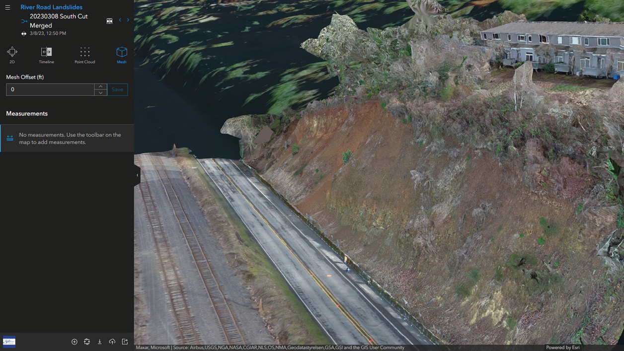 River Road Landslides Sitescan Arcgis 2024