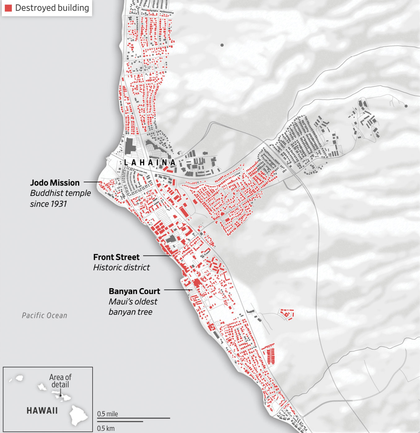 7. Lahaina Buildings Map